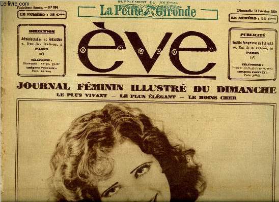 Eve n 594 - Clara Bow, Les fianailles, la corbeille et la bague, Le rosier de Madame Husson par Bernard Deschamps, Ce que l'on peut raconter sur le tabac par Victor Forbin, Sous ses grelots lgers le Carnaval sourit, Les coeurs altiers par Magali