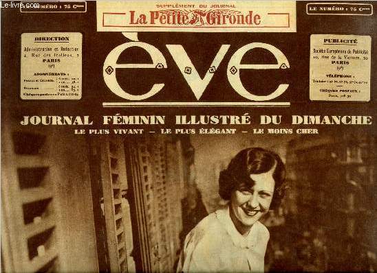 Eve n 684 - Nos jolies artistes chez elles : Jacqueline Francell, A la recherche d'un conjoint, Maurice Chevalier se repose, Pour les sports et pour le home, Le calvaire de Marie Tudor par Marie Maindron, La passion de Maitre Javille par Yvette Prost