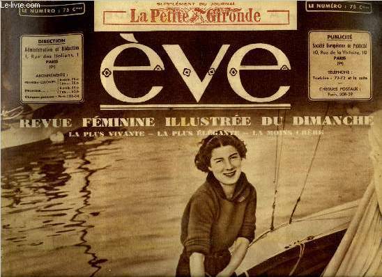 Eve n 822 - Comment certaines mres exercent leur autorit par Boisyvon, Ceux qui nous font rire - Duvalles, Les btes qui se sont repandues autour du monde, Pesage et galas nocturnes, L'aventure d'amoru de monsieur de Saint Ruys par Marie Maindron
