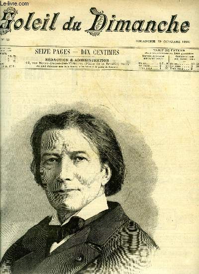 Le soleil du dimanche n 42 - M. Victorien Sardou, de l'acadmie franaise, La locomotion fin de sicle par Jacques Breton, L'aiguilleur (suite et fin), Convoi d'esclaves, A l'opra - reprise de Sigurd, de E. Reyer, pour la rentre, M. Caron, Arrive