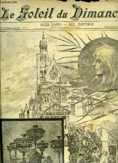Le soleil du dimanche n 2 - La neuvaine de Sainte Genevive a Paris, vue de Saint Etienne du Mont, dessin de M. Loevy, Le parc par Octave Feuillet, Un duel entre amis vit, Le violon du pendu par Octave Feuillet, Romain Kalbris (XIII) par Hector Malot