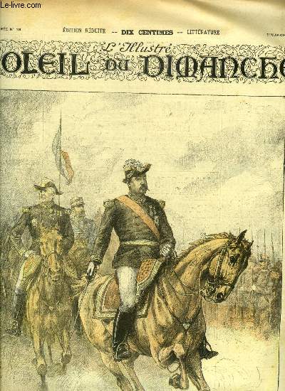 L'illustr, soleil du dimanche n 19 - Le gnral Saussier, gouverneur militaire de Pairs, aquarelle par Chartier, La demande par Jules Renard, Rve d'infirme, Une mnage de chanteurs par Alphonse Daudet, Les fes autour du berceau par Reiffestein