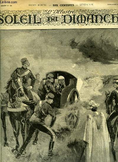 L'illustr, soleil du dimanche n 29 - Les maitres trangers, l'artillerie lgre en Angleterre, Le maitre de forges par Georges Ohnet, Le cuirassier blanc par Paul Margueritte, Les rgates internationales dans la Manche, Le porte tendard par Georges