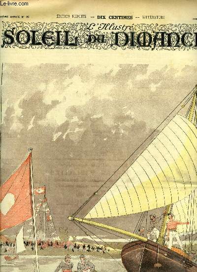 L'illustr, soleil du dimanche n 35 - Aux rgates, gare la boue, aquarelle de M. Courboin, Profils dahomens par E. Chaudouin, Notes d'un trombone par J.F. Bourcoin, Le rapide de P.L.M. par Jacques Normand, Acquitt, tableau de Ferdinand Brutt