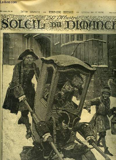 L'illustr, soleil du dimanche n 51 - Une chute malencontreuse, Le cercle par Alphonse Daudet, Promenade matinire par J. Ricard, Colombine (suite et fin) par G. de Peyrebrune, La lecture du manuscrit, Les filles du pope (suite et fin) par Mme Marguerite