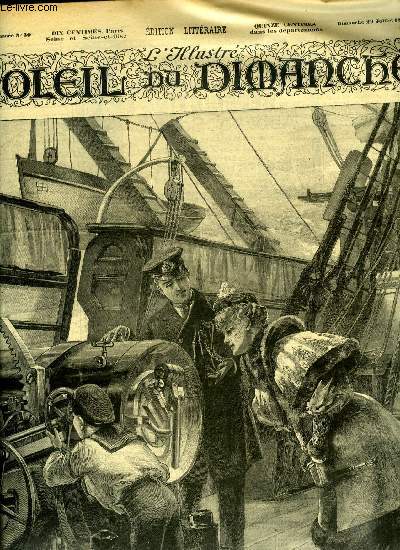 L'illustr, soleil du dimanche n 30 - La visite d'un cuirass anglais, Mmoires d'un homme de lettres par Alphonse Daudet, La correspondance casse par Georges Courteline, L'imagier de Kerilis par Charles Le Goffic, Le cinquantenaire de l'entre