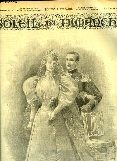 L'illustr, soleil du dimanche n 25 - Mariage de S.A.R. madame la princesse Hlne de France avec S.A.R. Mgr le Duc d'Aoste, composition de Mme Maximilienne Guyon, L'auberge pleine par Henri Datin, Le Soudan a Paris