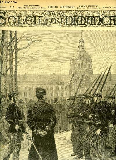 L'illustr, soleil du dimanche n 3 - L'exercice des recrues, composition de Alph. Lalauze, Le bon gnral par Charles Darcy, Avant, Bon par Ogier d'Ivry, La rue Raumur par Amicus