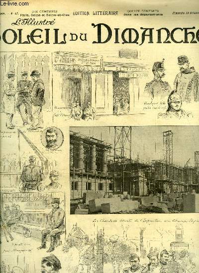 L'illustr, soleil du dimanche n 43 - A travers la grve, composition de M. Gribaydoff, Fixe par Georges d'Esparbs, Collectionneurs par George Auriol, Notes sur la Hollande et sur l'intimit par Henri Michel, L'armoire par Henry Spont, Sourires