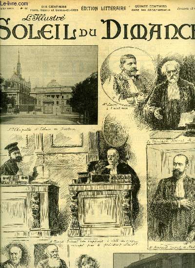 L'illustr, soleil du dimanche n 46 - La rvision du procs Dreyfus devant la Cour de Cassation, composition de Gribaydoff, Voleurs vols par Paul et Victor Margueritte, Les annonciateurs par Ren Maizeroy, La thrapeutique des catastrophes par Maurice