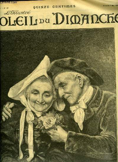 L'illustr, soleil du dimanche n 19 - Au salon de peinture - la cinquantaine, d'aprs le tableau de Mlle Augustine De Coninck, En Bretagne par Gustave Flaubert, La mort par J.H. Rossy, Camille par Jean Ajalbert, Le fait glorieux par Gabriel de Lautrec