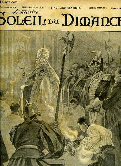 L'illustr, soleil du dimanche n 2 - L'anne sainte, le pape ouvrant la porte sainte de Saint Pierre de Rome, Le bienheureux Thomas par Charles Foley, Le tour d'Asie par Marcel Monnier, La guerre sud africaine, Une confession par Henry de Forge, La pelle