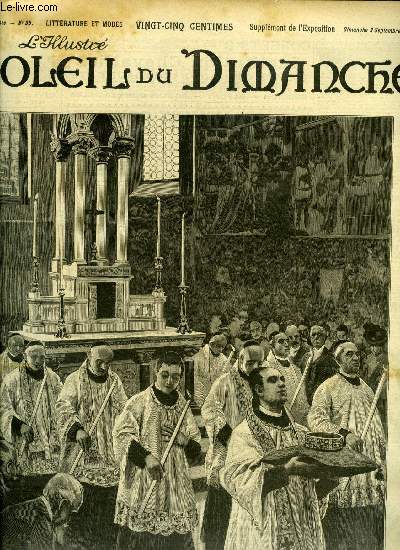 L'illustr, soleil du dimanche n 35 - Le couronnement du roi Victor-Emmanuel II, L'or et les deux frres, Flores de Castilla par Jean Richepin, C'tait un snob par George Auriol, Inquitude par J. Berr de Turique, En Chine, Le chercheur de trsors