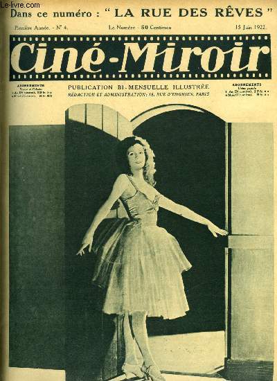 Cin-miroir n 4 - Gipsy fair (Carol Dempster), Ce qu'est David W. Griffith, le metteur en scne de la Rue des Rves, La Rue des Rves pourrait s'appeler la Rue de la Vie, chacun de nous l'a suivie le coeur triste ou le coeur joyeux, Deux interprtes