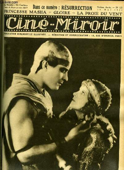 Cin-miroir n 122 - Ramon Navarro et Mae Mac Avoy dans Ben Hur, e grand voyage d'un metteur en scne, Rsurrection, La proie du vent, Une nouvelle cration de Raquel Meller : nocturne, La ralisation de princesse Masha, Au seuil du harem, La mer