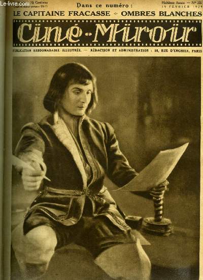 Cin-miroir n 202 - Pierre Blanchar dans Le capitaine franaise, En bavardant avec Conchita Montngro, danseuse espagnole, Le capitaine Fracasse, Vamps, Ombres blanches, L'objectif des oprateurs est partout, A Tahiti, terre d'amour et de soleil, Fausse