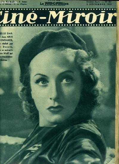 Cin-miroir n 661 - Danielle Darrieux dans Abus de confiance, Des danseuses de l'opra sont les interprtes de La mort du cygne, Ange, Le double Pierre Blanchar de l'Affaire du Courrier de Lyon, Un couple heureux, Jeanette Mac Donald-Gene Raymond, Dsir