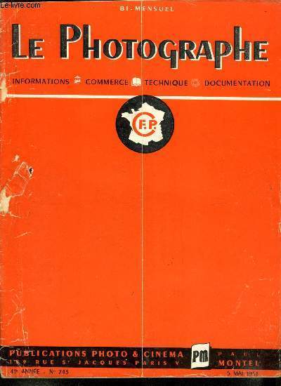 Le photographe n 743 - Congrs G.N.P.P., 8 mars 1951, Congrs des ngociants en articles photo et cinma, Examen des voeux prsents par les rgions, Runion des ngociants de l'ile de France, Fdration nationale des syndicats