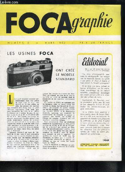 Focagraphie n 2 - Les usines Foca ont cr le modle standard, La foudre sous-marine, photographie sous-marine en couleurs, Connaissez vous votre tlmtre ?