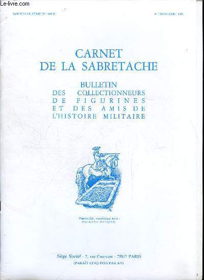 Carnet de la Sabretache n 109 - A propos du centenaire : souvenirs, souvenirs par Lucien Rousselot, Un grand historien militaire : Daniel Reichel (1925-1991) par Andr Corvisier, Le journal de comptes d'un officier migr (2e partie) par Jacques