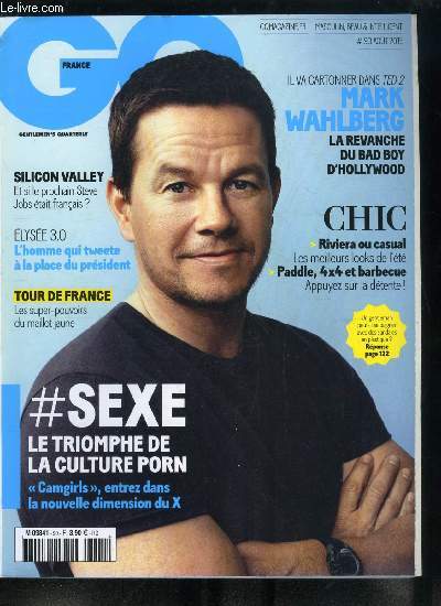 GQ n 90 - En couverture : Mark Wahlberg, Love, le dernier film de Gaspar No joue avec les codes du porno pour parler d'amour, A mi chemin entre le mocassin et la basket, la slip-on s'impose comme chaussure de l't, Mlanie Bernier, l'atout sexy