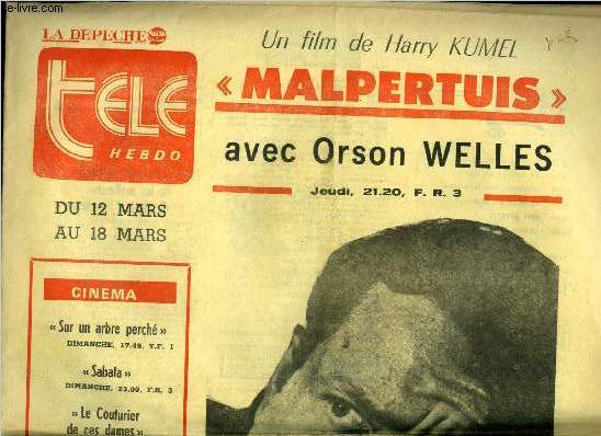 La dpche - tl hebdo - Malpertuis avec Orson Welles, un film de Harry Kumel : Tout ceux qui ont lu Malpertuis de Jean Ray, ont rv a son adaptation cinmatographique tout en la jugeant irralisable. Une atmosphre envoutante, dchire par des visions