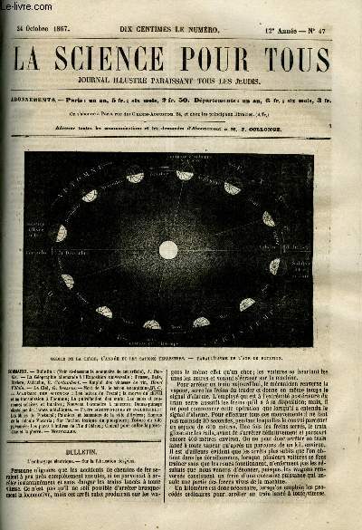 La science pour tous n 47 - L'embrayage lectrique, Sur la fabrication des vins, La gographie allemande a l'exposition universelle : Prusse, Bade, Bavire, Autriche par R. Cortambert, Emploi des vinasses de vin par Henri Villain, Le ciel par G. Bresson