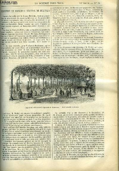 La science pour tous n 34 - Exposition et concours rgional de Beauvais, Possibilit d'un incendie universel : la terre rotie, Le paragrle conomique, Un chapeau pour trois sous, Ce que l'on peut faire une pomme de terre qui se porte mal, Etude