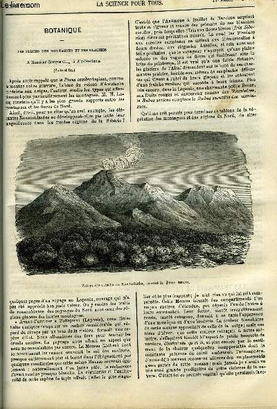 La science pour tous n 35 - Les fleurs des montagnes et des glaciers, Les tramways de Paris, le systme larmanjat, Recherches sur le tabac, valeur toxique du jus et de la crasse des pipes, Mmoire sur l'action compare de l'ozone sur le sulfate d'indigo
