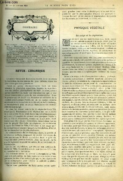 La science pour tous n 5 - La neige et la vgtation, La tonalit de la voix humaine, Archologie scientifique, Un coup de foudre au Xe sicle, La mission du Haut Niger, Une mine de soufre a Paris, Formation de glace sur la rade de Toulon, Production