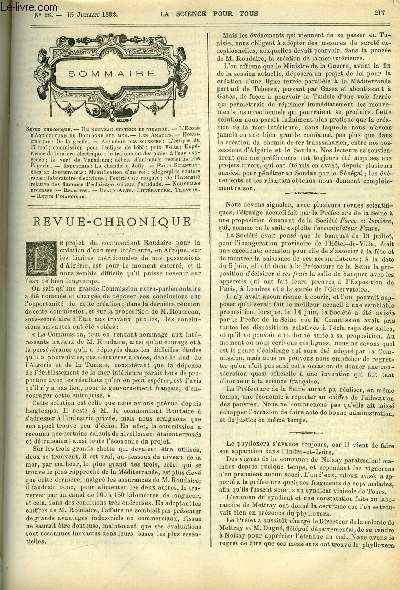 La science pour tous n 28 - Un nouveau systme de vidange, L'cole d'aquiculture de Boulogne sur mer, Les anatifs, De la greffe, L'clipse du 17 mai, commission pour l'clipse de 1883, prix Volta, Exprience de lumire lectrique, Le traitement