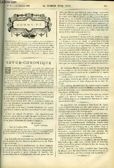 La science pour tous n 41 - Les ustensiles de table, La plante Mars (suite), Le port du Havre et les paquebots transatlantiques (suite et fin), Les fivres paludennes et le soufre, La localit la plus froide du monde, Le nouveau billet de 100 francs