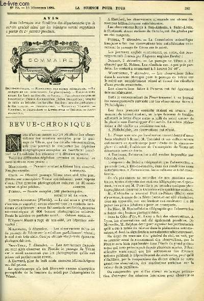 La science pour tous n 50 - Fabrication des plumes mtalliques, Le piano, Le loris tardigrade, Causes des mauvaises pches des sardines, Tempte de sable en Islande, Les torpilles danoises, Armoire gologique, Le th franais