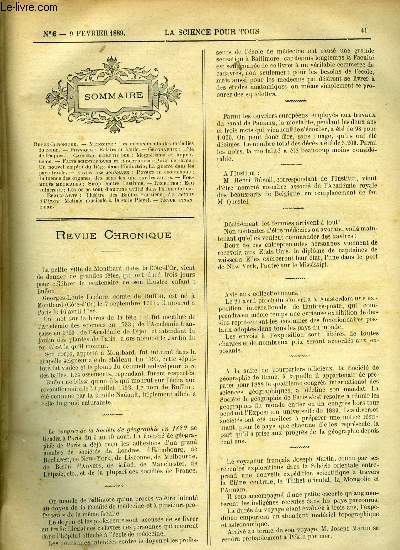 La science pour tous n 6 - Les mdicaments des maladies du coeur, Eclairs en boule, L'ile de Paques, Magntisme et hypnotisme, Puits de savon, Un nouvel emploi du lige dans l'industrie, La guerre dans les pays froids, Pavage en caoutchouc, Influence