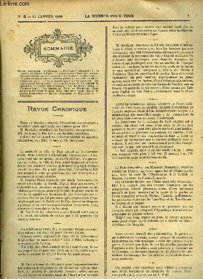 La science pour tous n 2 - L'influenza, Obscurit de la lumire lectrique a Pairs, Nouvelle gographique universelle, Le mzab et les mzabites, Sance publique annuelle de distribution des prix, Remde contre l'ivrognerie, La fume du tabac
