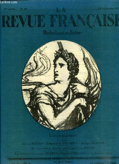 La revue franaise n 38 - La Madone au beau visage par Robert Sauvage, Les russes en France par Georges Suarez et R. Millet, Comme les voyages forment la jeunesse, voici une universit flottante par Henry de Forge, La tapisserie a Beauvais et au Pavillon