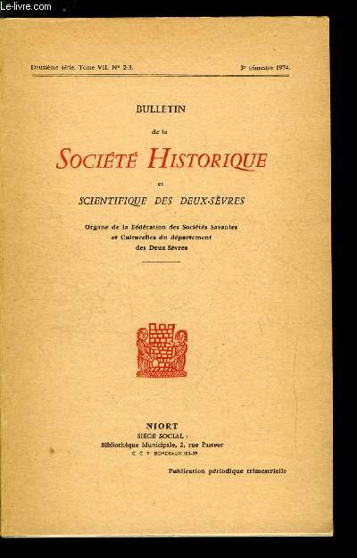 Bulletin de la socit historique et scientifique des deux-svres tome VII n 2-3 - Le poitou, la saintonge et l'aunis aux expditions franaise vers Candie en 1668 et 1669 par Marie Louise Fracard, Une transaction relative au chateau de Chaill (1609)