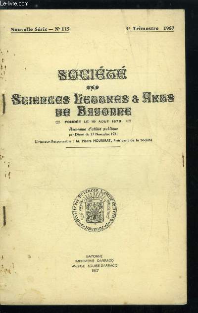 Socit des sciences, lettres et arts de Bayonne n 115 - L'activit commerciale et maritime de Bayonne au XVIIIe sicle par F. Jaupart, Jean Joseph, Marquis de Laborde, ngociant bourgeois bayonnais, Banquier du Roy, victime de la terreur (1724-1794)