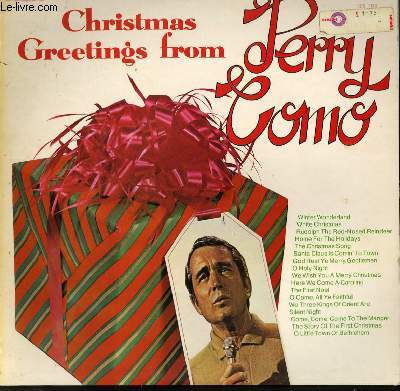 DISQUE VINYLE 33T CHRISTMAS GREETINGS / WINTER WONERLAND / WHITE CHRISTMAS / O HOLY NIGHT / THE FIRST NOEL / WE WISH YOU A MERRY CHRISTMAS.....