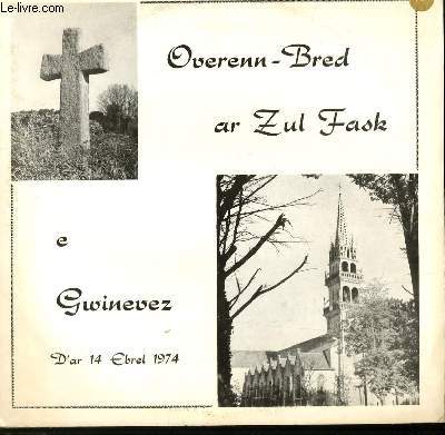 DISQUE VINYLE 33T MESSE DE PQUES EN BRETON PAR L'ABBE TRANVOUEZ.