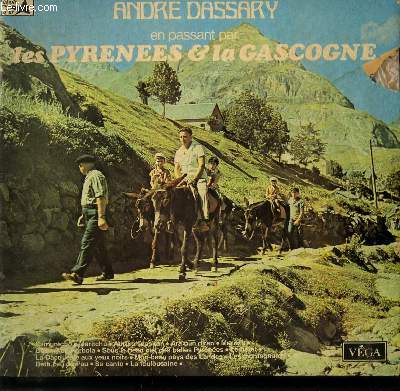 DISQUE VINYLE 33T AN PASSANT PAR LES PYRENNEES ET LA GASCOGNE / RAMUNTCHO / MARITCHU / MARITXU / LE BERET / MON BEAU PAYS DES LANDES / SE CANTO / LES MONTAGNARDS.....