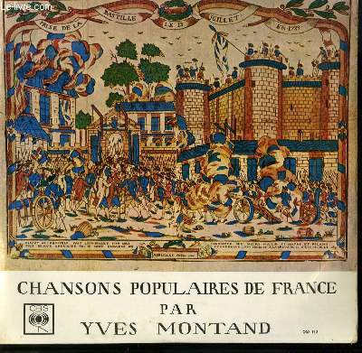 DISQUE VINYLE 33T CHANSONS POPULAIRES DE FRANCE / LE CHANT DES PARTISANS / LA BUTTE ROUGE / LE TEMPS DES CERISES / LES CANUTS / LE SOLDAT MECONTENT / CHANSON DU CAPITAINE / LE ROI A FAIT BATTRE TAMBOUR / AUX MARCHES DU PALAIS / LA COMPLAINTE DU MANDRIN...