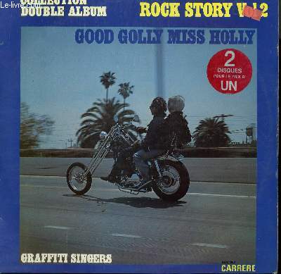 2 DISQUES VINYLE 33T ROCK STORY VOL2. GOOD GOLLY MISS HOLLY. LAWDY MISS CLAWDY / LONG TALL SALY / US MALE / JAILHOUSE ROVK / MONY MONY / MY GENERATION / LET ME BE YOUR TEDDY BEAR...