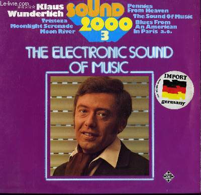 DISQUE VINYLE 33T THE ELECTRONIC SOUND OF MUSIC. DEEP PURPLE / BLUES / MOON RIVER / TRISTEZA / WEDDING DAY / ADAGIO CANTABILE...