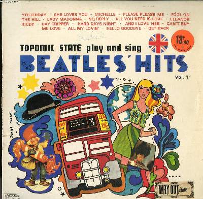 DISQUE VINYLE 33T / PLAY AND SING BEATLE'S HITS VOLUME 1 / YESTERDAY / SHE LOVES YOU / MICHELLE / PLEASE PLEASE ME...