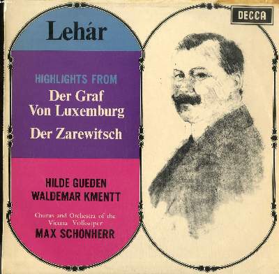 DISQUE VINYLE 33T / HIGHLIGHTS FROM DER GRAF VON LUXEMBOURG / DER ZAREWITSCH