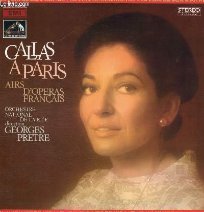 DISQUE VINYLE 33T AIRS D'OPERA FRANCAIS. DIRECTION: GEORGES PRETRE.FACE 1: CHRISTOPH WILLIBALD GLUCK, ORPHEE, OPERA EN 3 ACTES, LIVRET DE CALZABIGI ET MOLINE. FACE 2: CHARLES GOUNOD, ROMEO ET JULIETTE, OPERA EN 5 ACTES, LIVRET DE BARBIER ET CARRE.