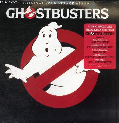 DISQUE VINYLE 33T GHOSTBUSTERS, CLEANIN'UP THE TOWN, SAVIN'RHE DAY, IN THE NAME OF LOVE, I CAN WAIT FOREVER, HOT NIGHT, MAGIC, MAIN TITLE THEME, DANA'S THEME.