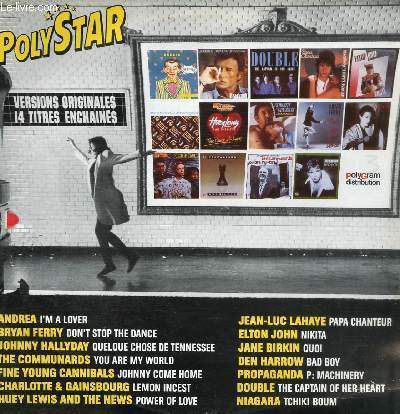 DISQUE VINYLE 33T I'M A LOVER, DON'T STOP THE DANCE, QUELQUE CHOSE DE TENDRESSE, YOU ARE MY WORLD, JOHNY COME HOME, LEMON INCEST, POWER OF LOVE, PAPA CHANTEUR, NIKITA, QUOI, BAD BOY, THE CAPTAIN OF HER HEART, TCHIKI BOUM.
