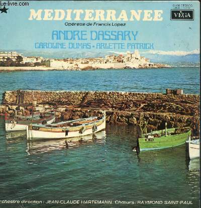 DISQUE VINYLE 33T OUVERTURE, LA LESSIVE A MARIE, LES MULETIERS, VALSE, CAMPANELLA, LES FILLES D'AJACCIO, DEMAIN C'EST DIMANCHE, UN P'TIT VERRE DU P'TIT VIN, BARCAROLLE, VIERGE MARIE, MEDITERRANEE, AJACCIO, C4EST EN VAIN, JOTA, C'EST MON MATAF.